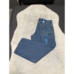 New Rugged Wear Mens Blue Carpenter Denim Jeans Size 42x30‎ Pants NWT